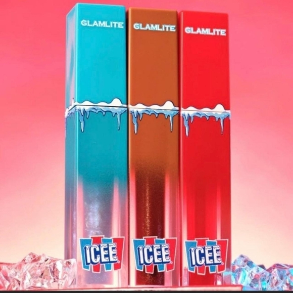 GlamLite Icee Lip Gloss Trio Set + Reusable Cup & Lid - LIMITED Edition - Picture 5 of 5